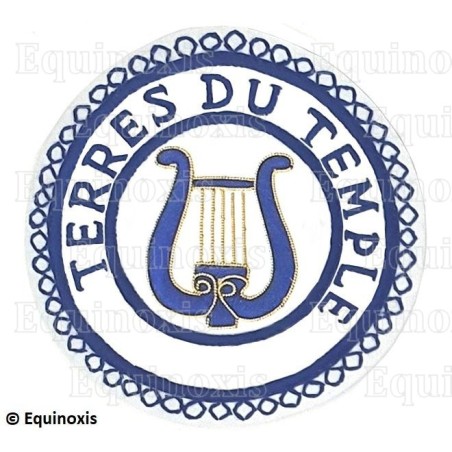 Badge / Macaron GLNF – Petite tenue provinciale – Grand Organiste – Terres du Temple – Brodé main